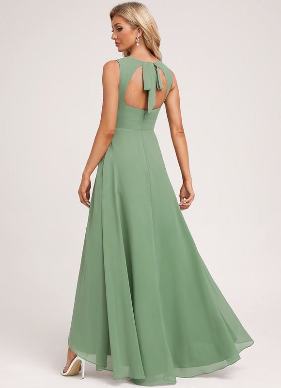 Robe Cérémonie Asymétrique Verte - gallery 2