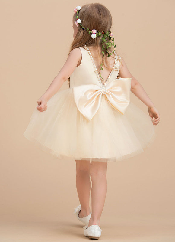 Robe Cérémonie Satinée Enfantine