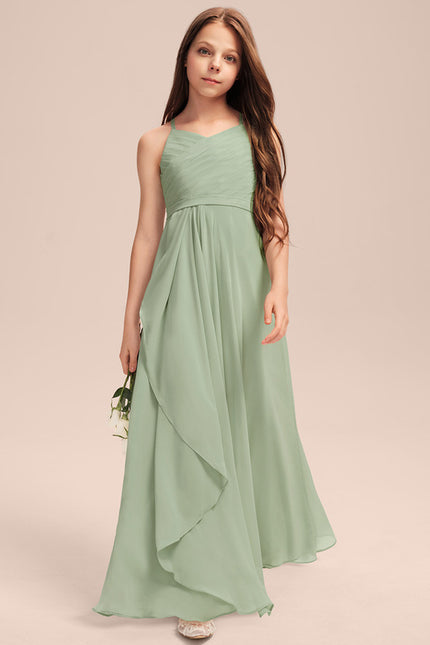 Robe Cérémonie Mousseline Bleu Pastel