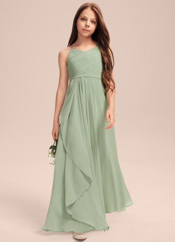 Robe Cérémonie Mousseline Bleu Pastel