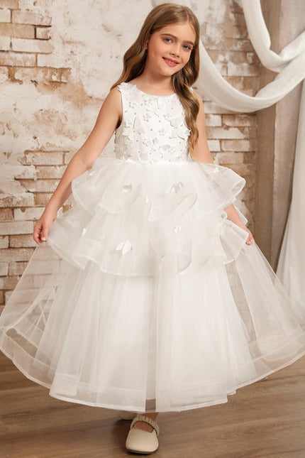 Robe Cérémonie Nuptiale Enfant Satinée - gallery 2