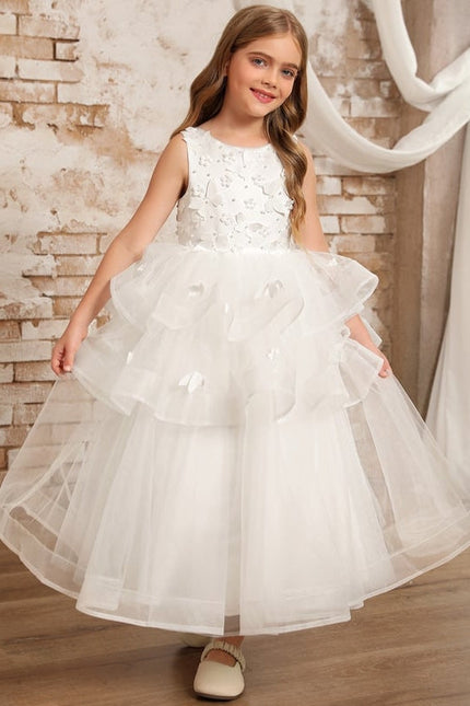 Robe Cérémonie Nuptiale Enfant Satinée - gallery 2