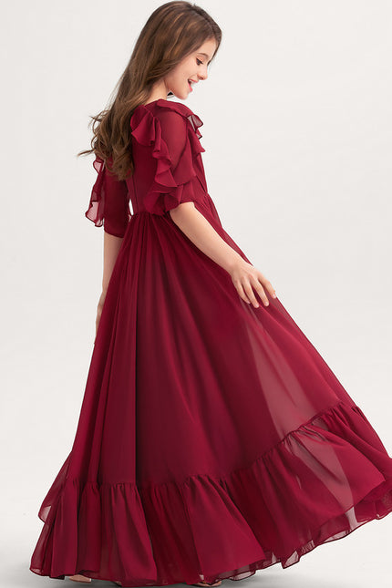 Robe Cérémonie Volants Bordeaux - gallery 1