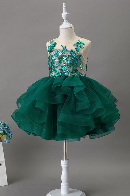 Robe Cérémonie Tulle Émeraude - gallery 3