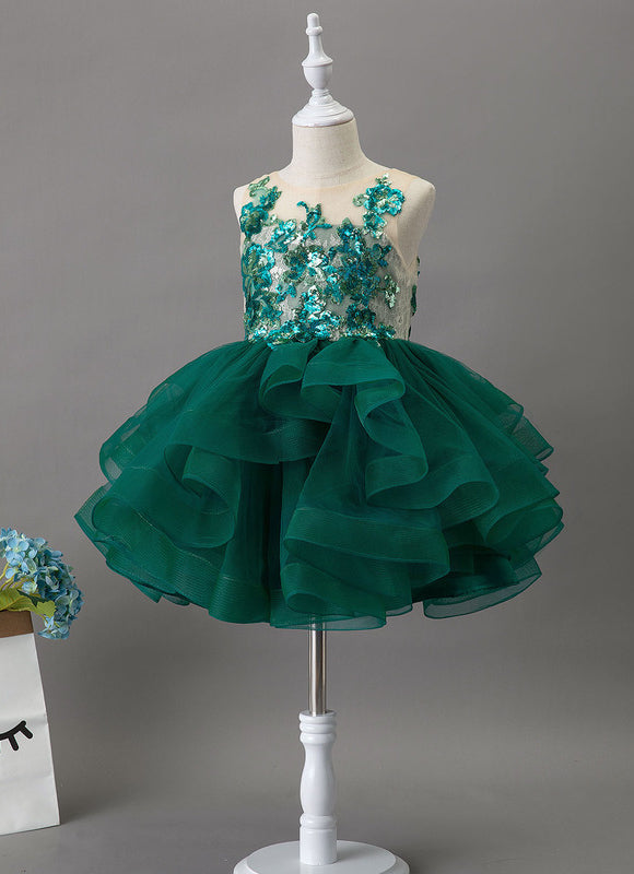 Robe Cérémonie Tulle Émeraude - gallery 3