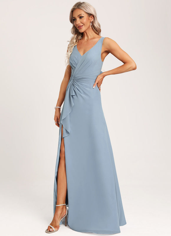 Robe Cérémonie Longue Volants Rose - gallery 4