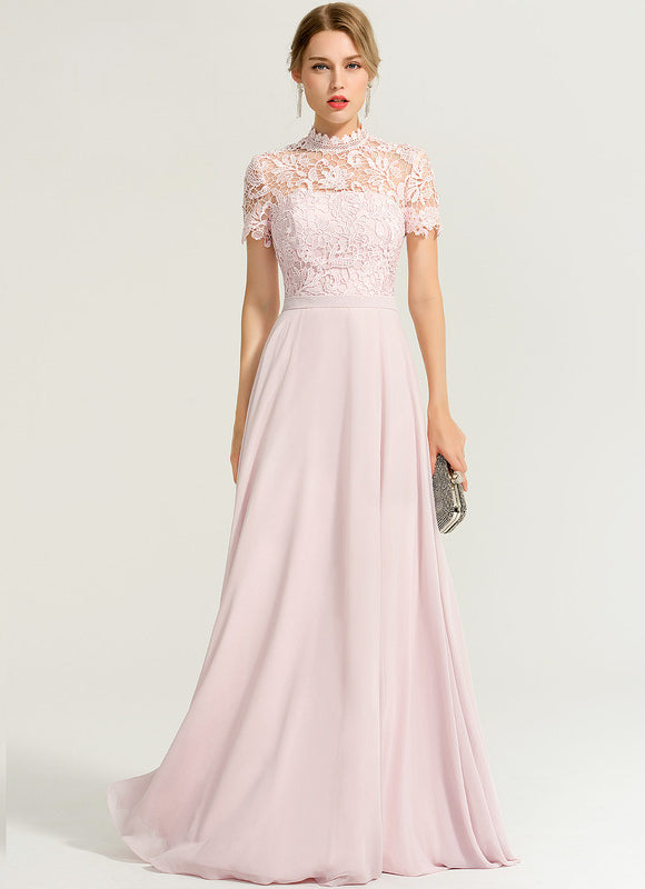 Robe Cérémonie Col Montant Chic - gallery 4