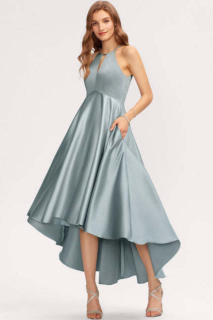 Robe Cérémonie Satinée Céleste