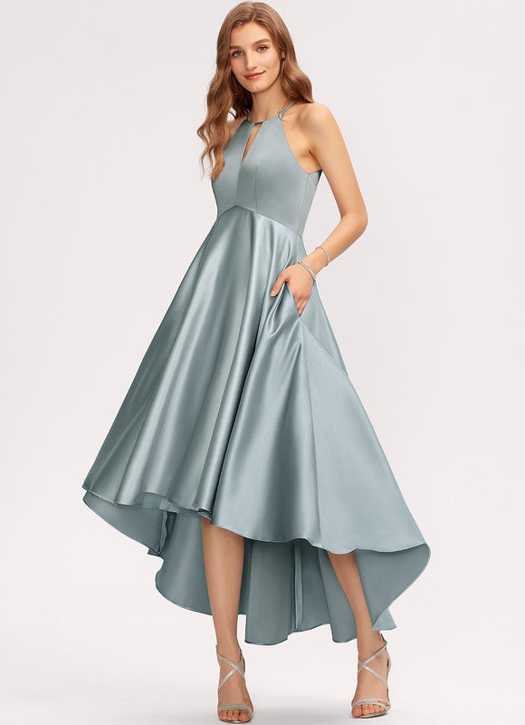 Robe Cérémonie Satinée Céleste