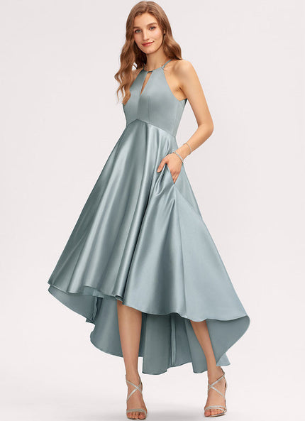 Robe Cérémonie Satinée Céleste