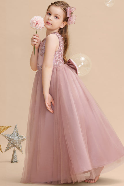 Robe Cérémonie Tulle Rose Poudré - gallery 2
