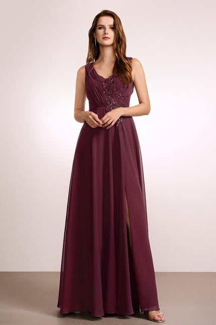 Robe Cérémonie Longue Rose Élégante - gallery 2