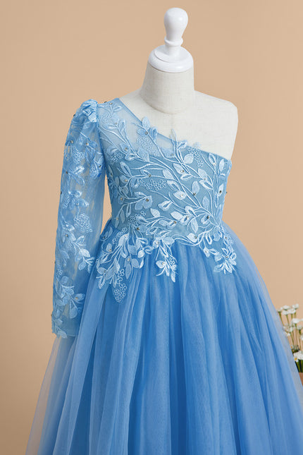 Robe Ceremonie Fille Bleu - gallery 3