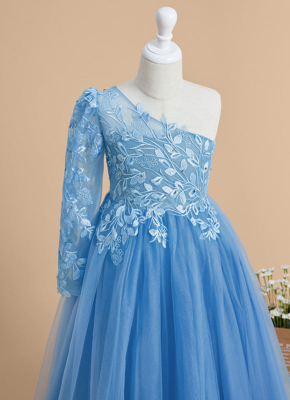 Robe Ceremonie Fille Bleu - gallery 3