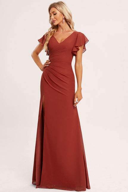 Robe Cérémonie Longue Volants Rose - gallery 2