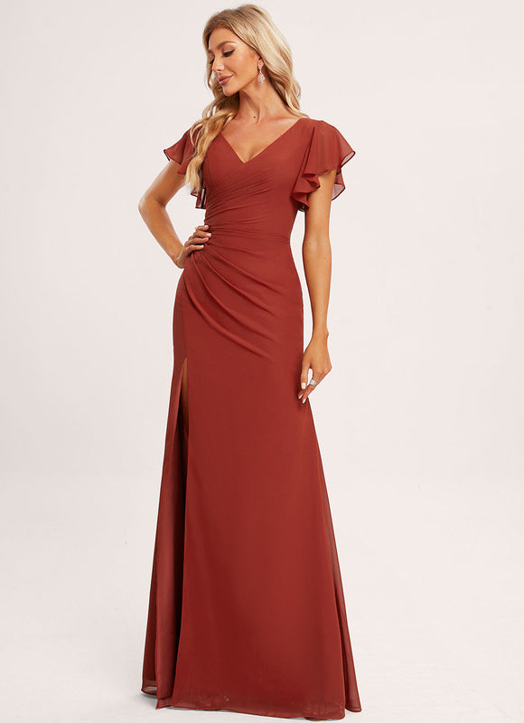 Robe Cérémonie Longue Volants Rose - gallery 2