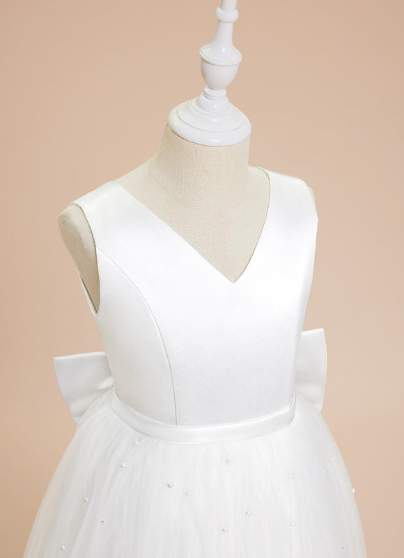 Robe Cérémonie Satinée Lumineuse - gallery 1