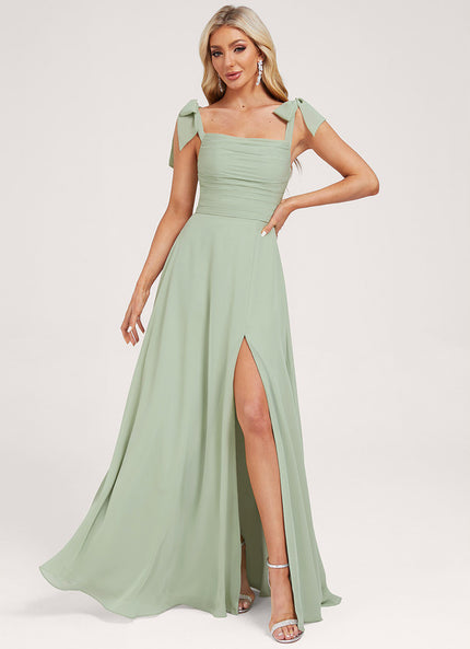 Robe Cérémonie Fluide Vert Amande