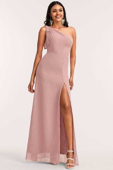 Robe Cérémonie Mousseline Rose Pâle - gallery 1