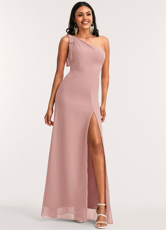 Robe Cérémonie Mousseline Rose Pâle - gallery 1