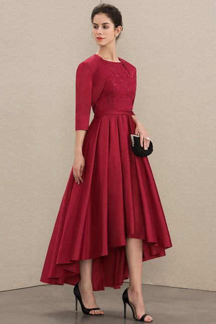 Robe Cérémonie Rouge Satiné Élégant