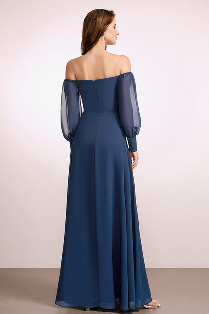 Robe Cérémonie Mousseline Vert Profond - gallery 4