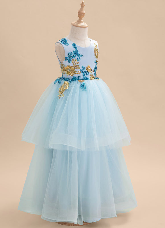 Robe Cérémonie Tulle Aqua - gallery 2