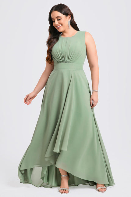 Robe Cérémonie Asymétrique Verte - gallery 5