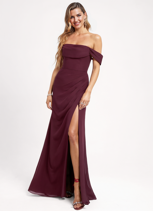 Robe Cérémonie Élégante À Décolleté - gallery 2