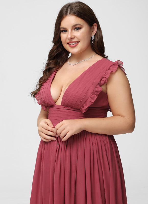 Robe Cérémonie Longue Volants Rose - gallery 7