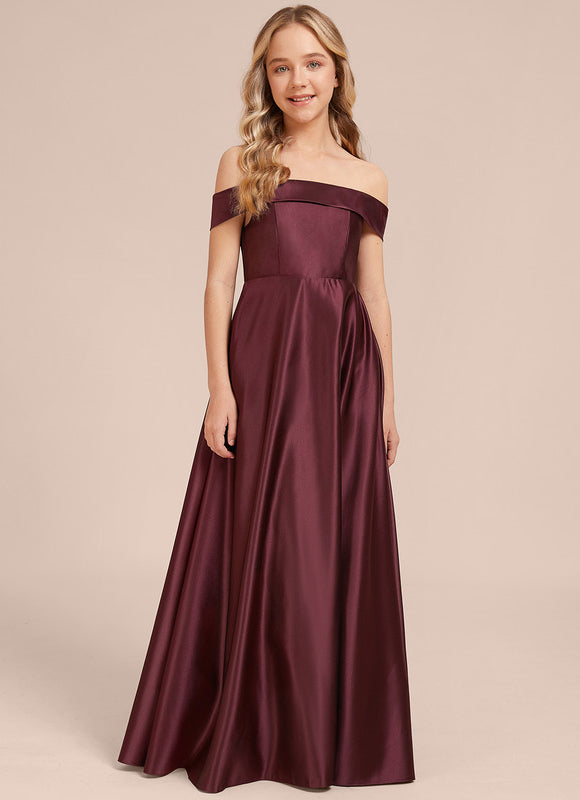 Robe Cérémonie Satin Bordeaux - gallery 3