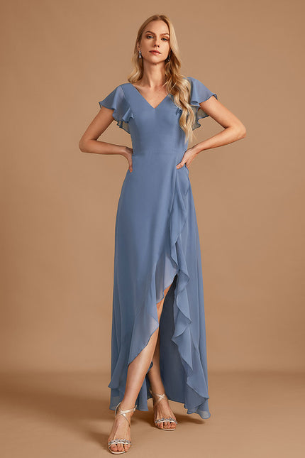 Robe Cérémonie Fluide Marine Élégante