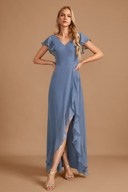 Robe Cérémonie Fluide Marine Élégante