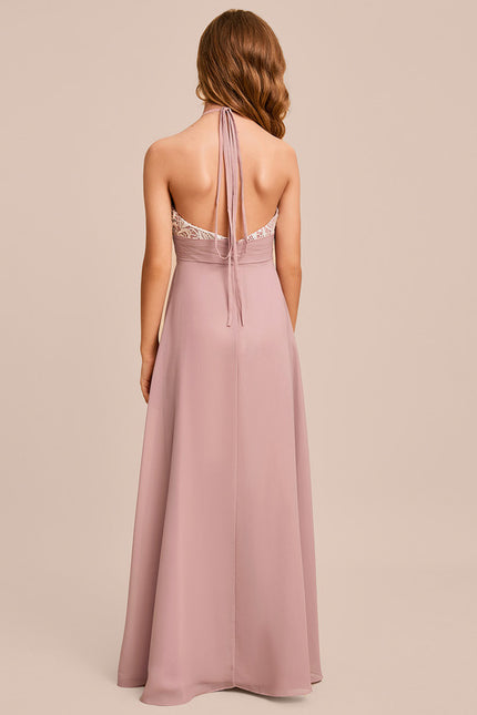 Robe Cérémonie Longue Rose Douce - gallery 5