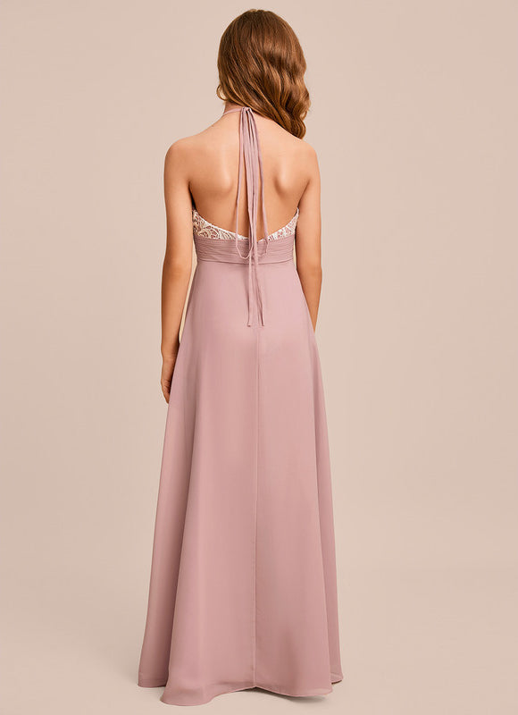 Robe Cérémonie Longue Rose Douce - gallery 5