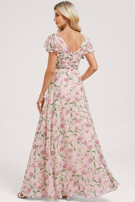 Robe Cérémonie Longue Volants Rose - gallery 4