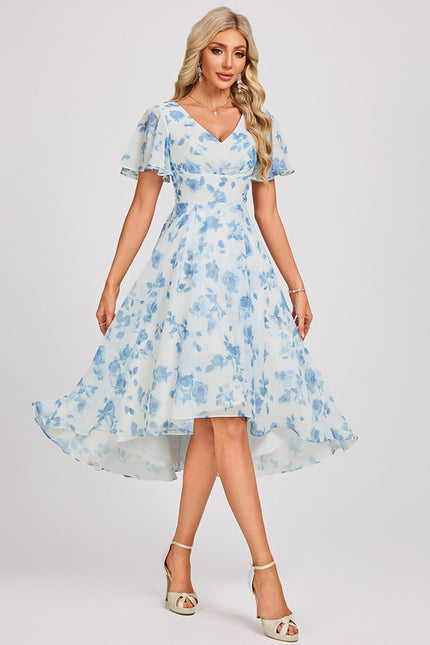 Robe Cérémonie Fluide Marine Élégante