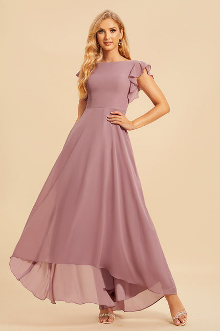 Robe Cérémonie Col Rond Volantée - gallery 4