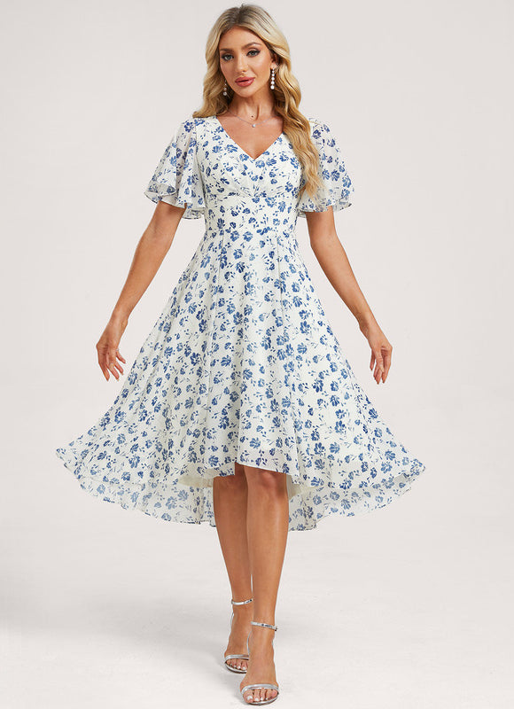 Robe Cérémonie Fluide Marine Élégante - gallery 3