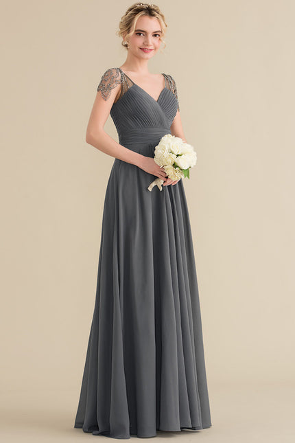 Robe Cérémonie Mousseline Charbon - gallery 3