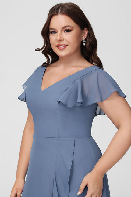 Robe Cérémonie Fluide Marine Élégante - gallery 9