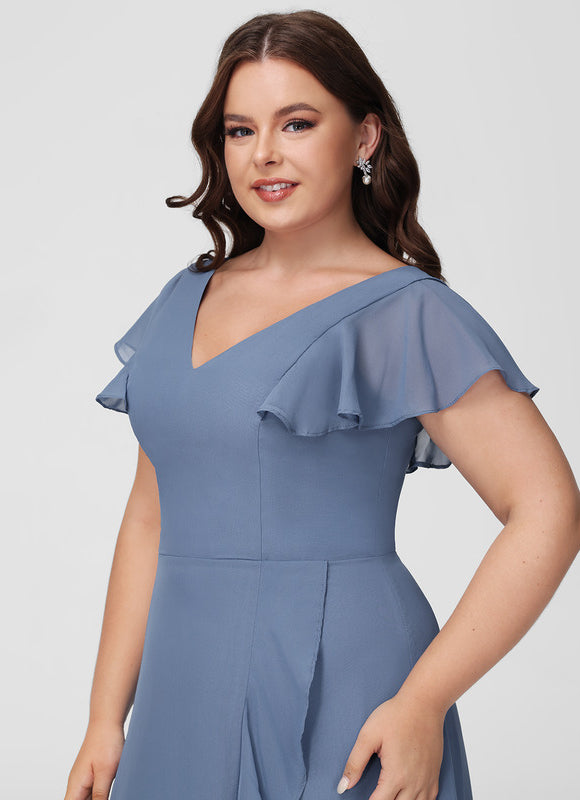 Robe Cérémonie Fluide Marine Élégante - gallery 9
