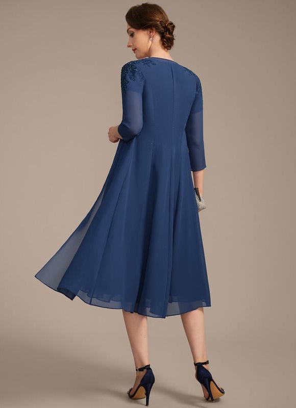 Robe Cérémonie Bleu Profond Chic - gallery 4