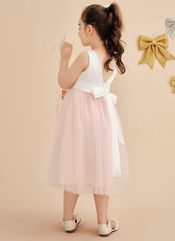 Robe Cérémonie Fille Tulle Satin - gallery 4
