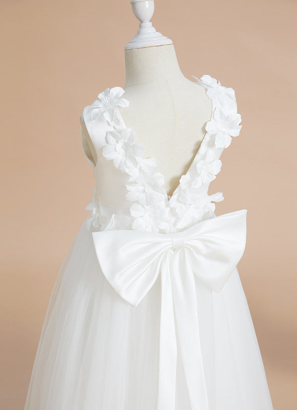 Robe Cérémonie Glamour Enfant Satiné - gallery 4