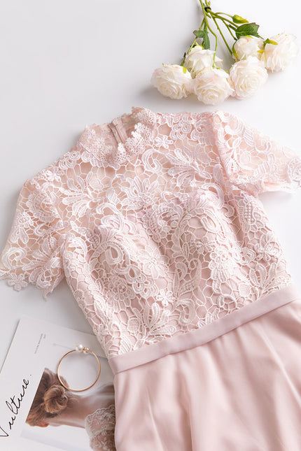 Robe Cérémonie Col Montant Chic - gallery 7