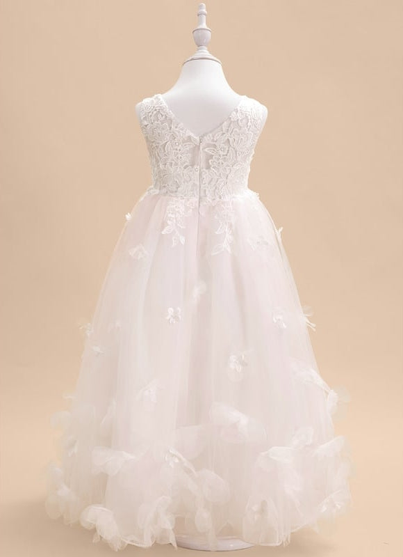 Robe Cérémonie Florale Perlée - gallery 4