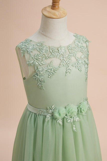 Robe Cérémonie Vert Pastel Élégant - gallery 4