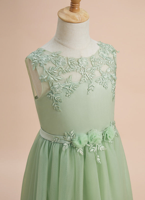Robe Cérémonie Vert Pastel Élégant - gallery 4