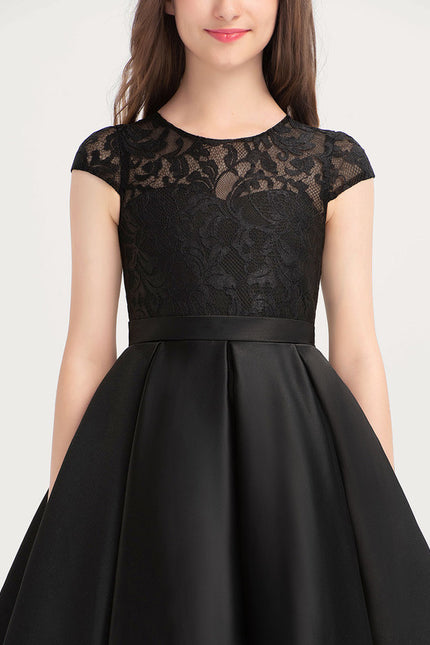 Robe Cérémonie Satin Noir - gallery 5